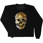 Moleton Skull Paetê (preto)